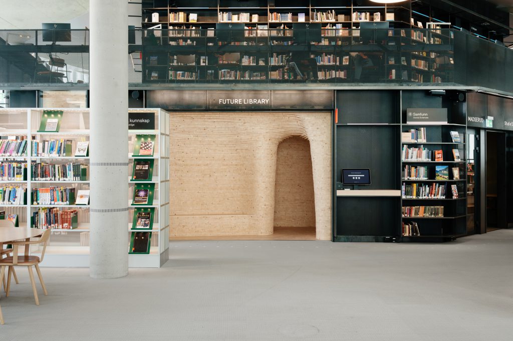 Nākotnes bibliotēkas Klusā istaba Oslo publiskajā bibliotēkā. Foto: Einar Aslaksen