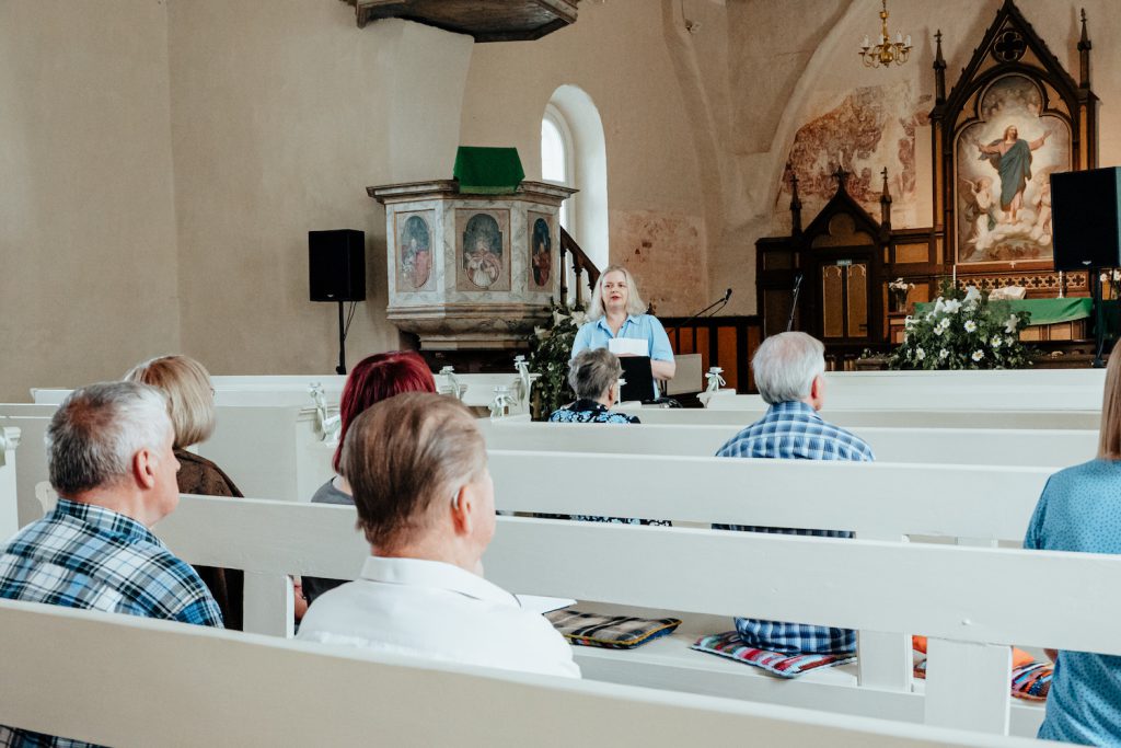 LNB Letonikas un Baltijas centra vadītājas Kristīnes Zaļumas priekšlasījums “Vidzemnieks Harders Rubenē”. Foto: Gustavs Māziņš